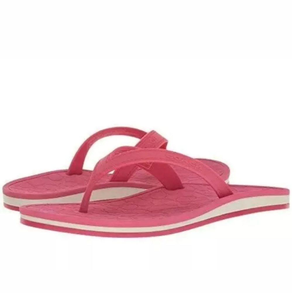 NEW COACH Women Flip-Flop Pink Dahlia Size 10
